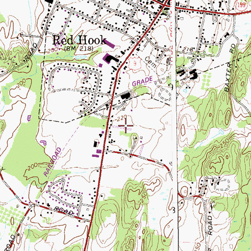 Topographic Map of Red Hook Mobile Home Park, NY