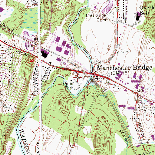 Topographic Map of Shady Brook, NY