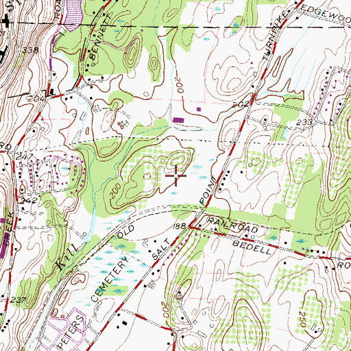Topographic Map of The Gables, NY