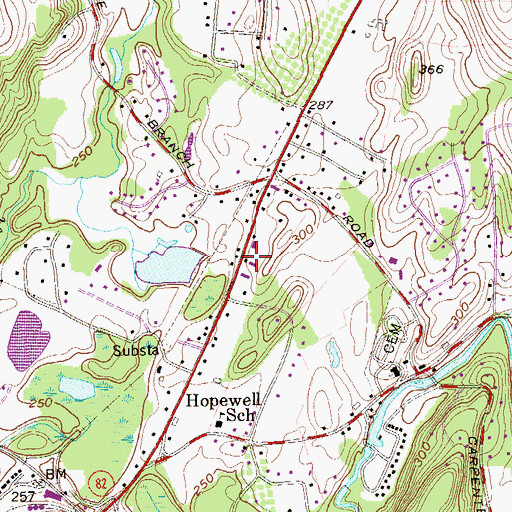 Topographic Map of Valley Christian Church, NY