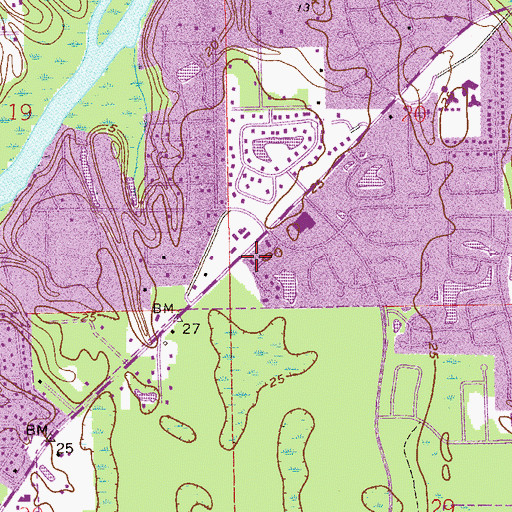 Topographic Map of Tomoka Christian Church, FL