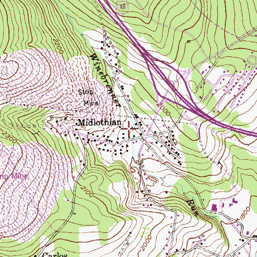 Topographic Map of Trinity Assembly of God, MD