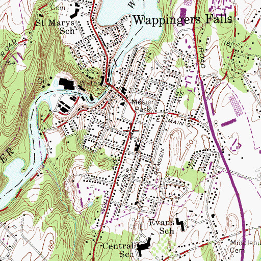 Topographic Map of Bethel Missionary Baptist Church, NY