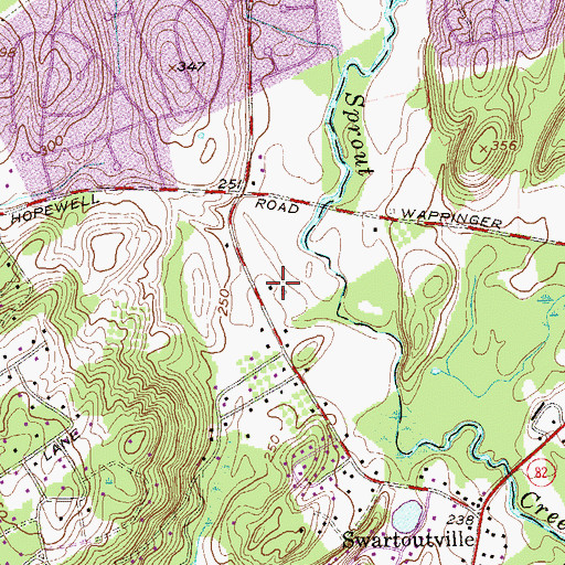 Topographic Map of Kingdom Hall of Jehovah's Witnesses, NY