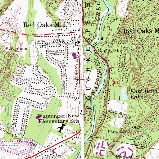 Topographic Map of Vassar Road Baptist Church, NY