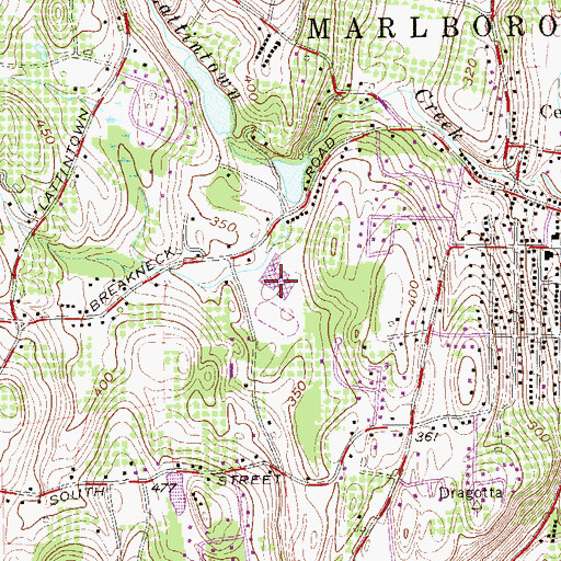Topographic Map of Marlboro Central High School, NY