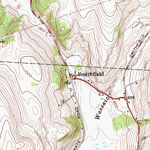 Topographic Map of Smithfield Presbyterian Church, NY