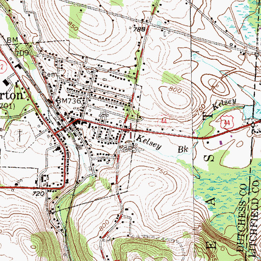 Topographic Map of North East Baptist Church, NY