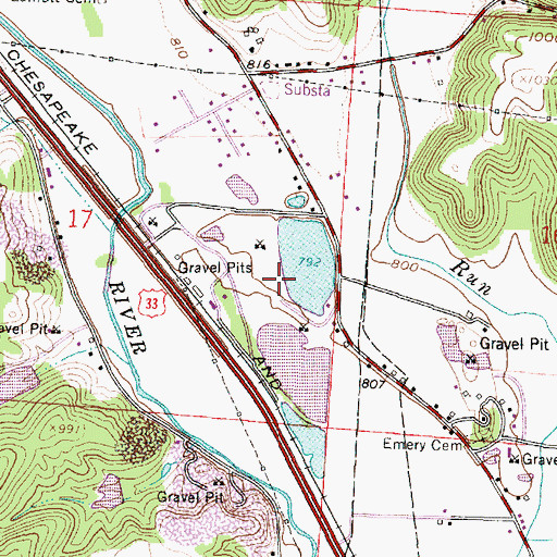 Topographic Map of Colony Village Mobile Home Park, OH