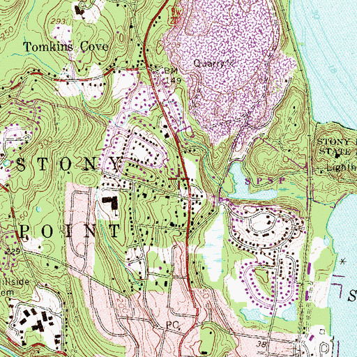 Topographic Map of Red Ridge Mobile Home Park, NY