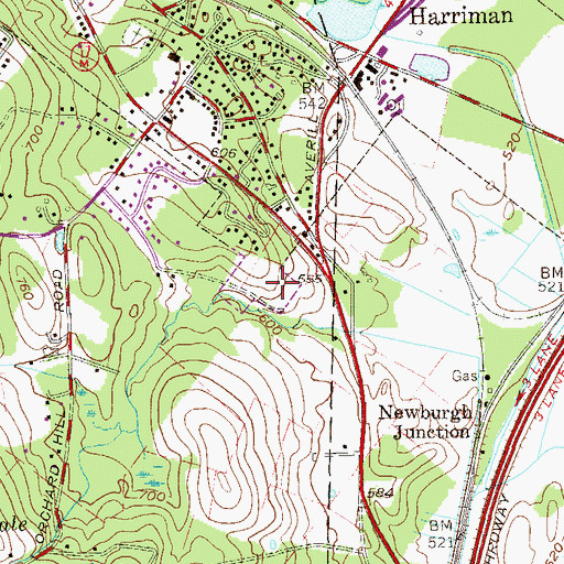 Topographic Map of Silver Maples, NY