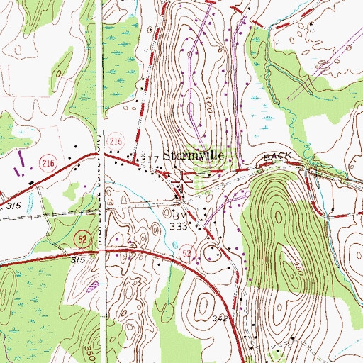Topographic Map of Stormville Fire Company, NY