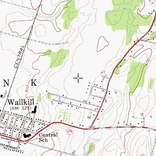 Topographic Map of Wallkill Senior High School, NY
