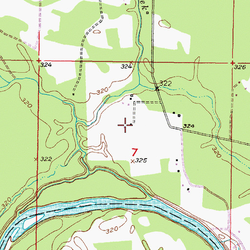 Topographic Map of Eagle Town (historical), OK