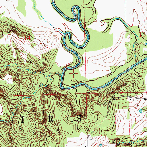 Topographic Map of Fort McCullock (historical), OK
