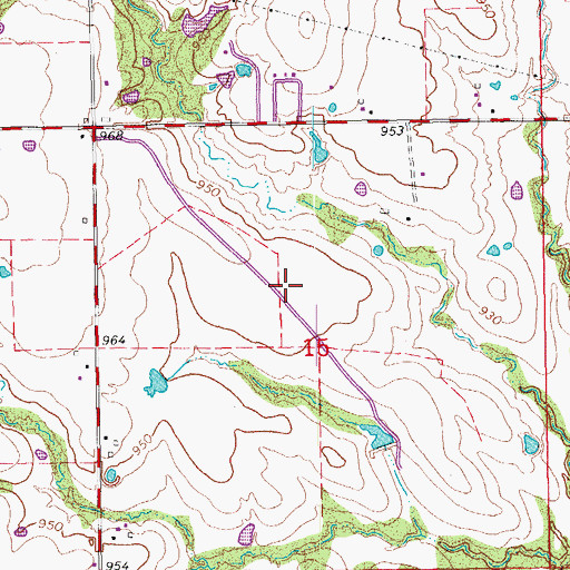 Topographic Map of White Bead Hill (historical), OK