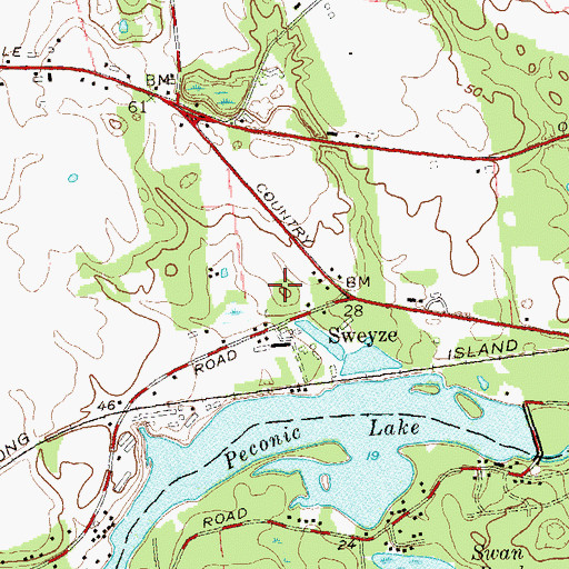 Topographic Map of Lakewood Park, NY