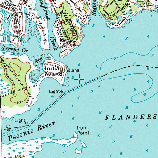 Topographic Map of Riverhaven Park, NY