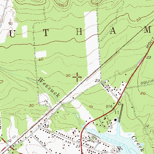 Topographic Map of East Quogue Mobile Home Park, NY