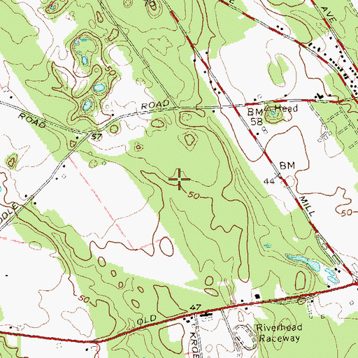 Topographic Map of Foxwood Village, NY