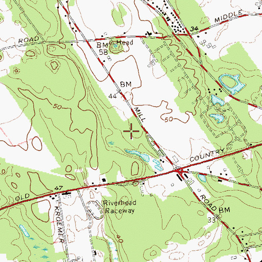 Topographic Map of Millbrook Mobile Home Park, NY
