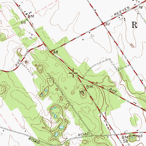 Topographic Map of Oakland Ridge Mobile Home Park, NY