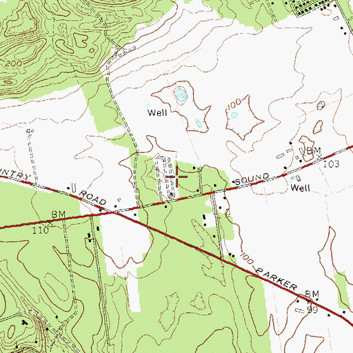 Topographic Map of Ramblewood Mobile Home Park, NY