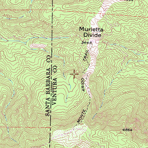 Topographic Map of Monte Arido Trail, CA