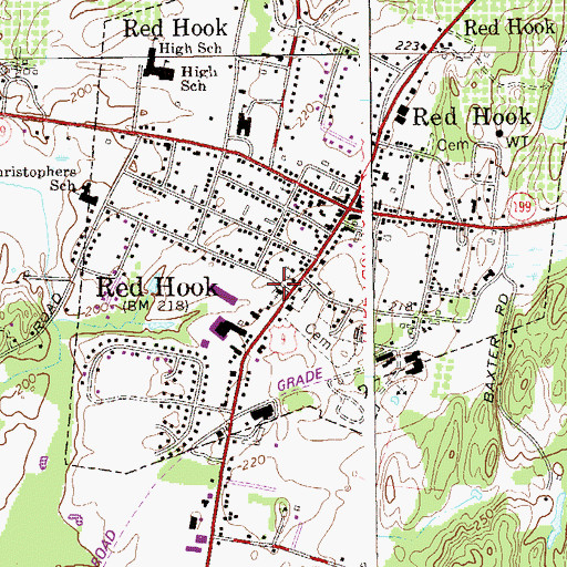 Topographic Map of Saint Christophers Church, NY