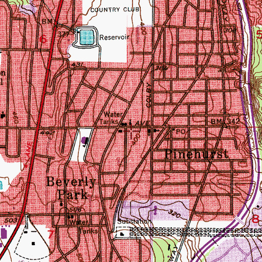 Topographic Map of Everett South Church of the Nazarene, WA