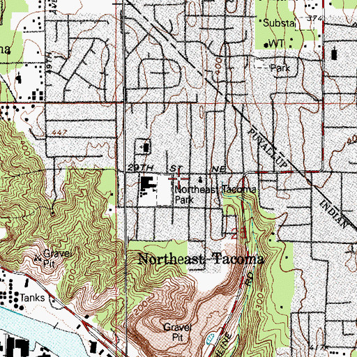 Topographic Map of Faith Baptist Church, WA