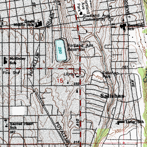 Topographic Map of Fellowship Bible Church, WA