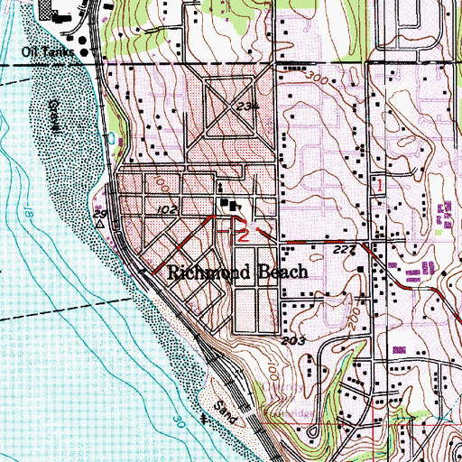 Topographic Map of Richmond Beach Library, WA