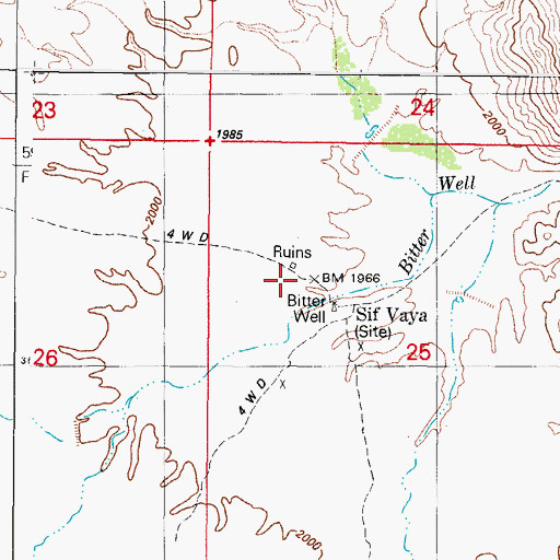 Topographic Map of Sif Vaya, AZ