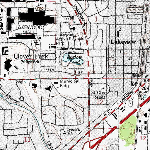 Topographic Map of Abundant Life Assembly of God, WA