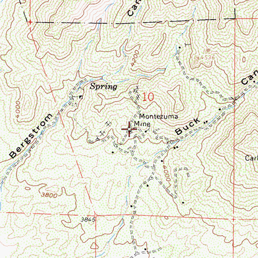 Topographic Map of Montezuma Mine, CA