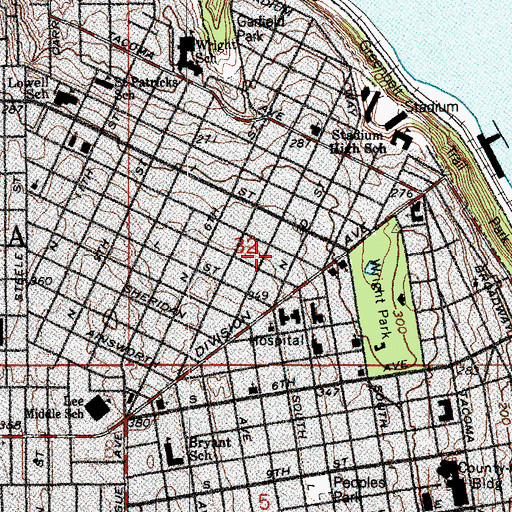 Topographic Map of Apostolic Faith Church, WA