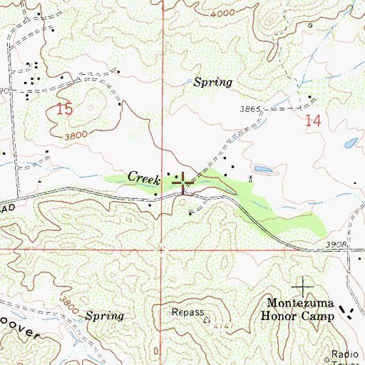 Topographic Map of Montezuma Valley, CA