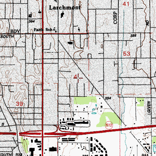 Topographic Map of By His Word Christian Center, WA