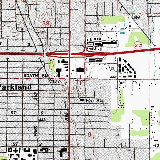 Topographic Map of Church For All Nations, WA