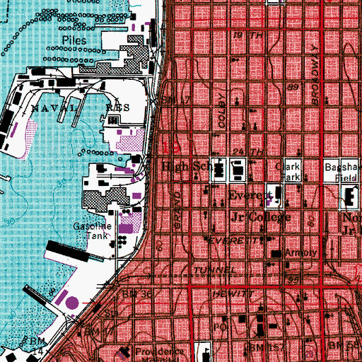 Topographic Map of Church of Christ, WA