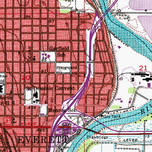 Topographic Map of Church of Divine Man, WA