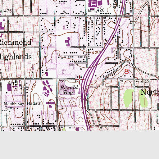 Topographic Map of Interchange 176, WA