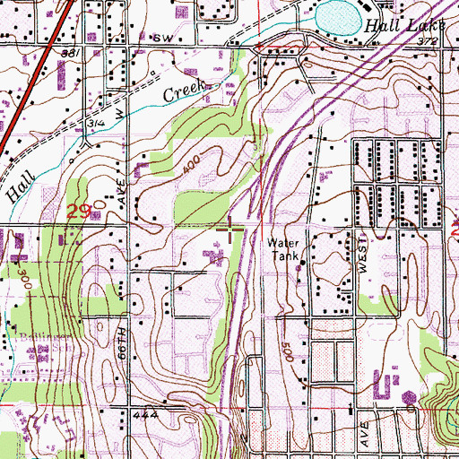 Topographic Map of Interchange 179, WA