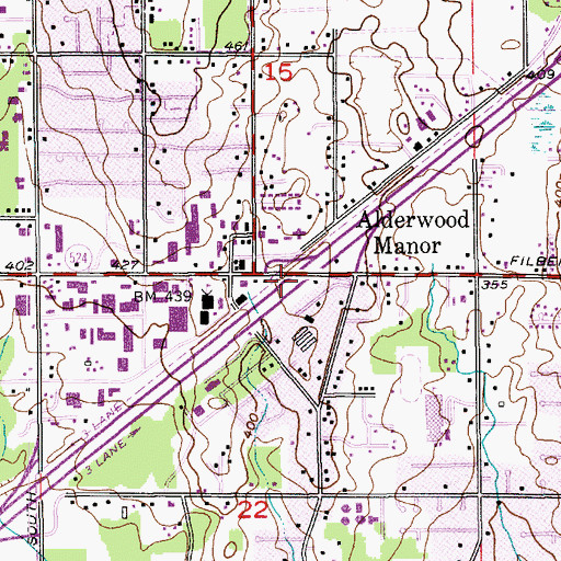 Topographic Map of Interchange 181B, WA