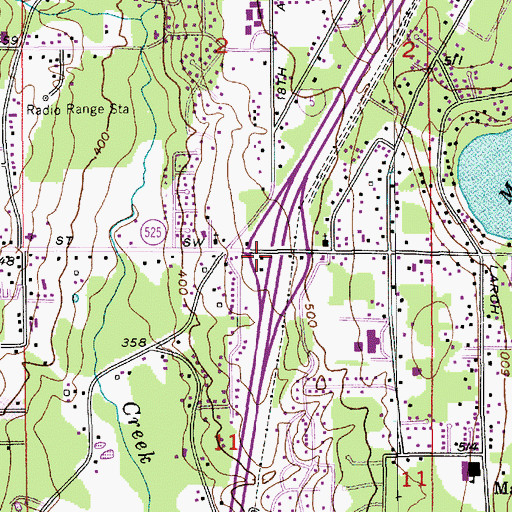 Topographic Map of Interchange 183, WA