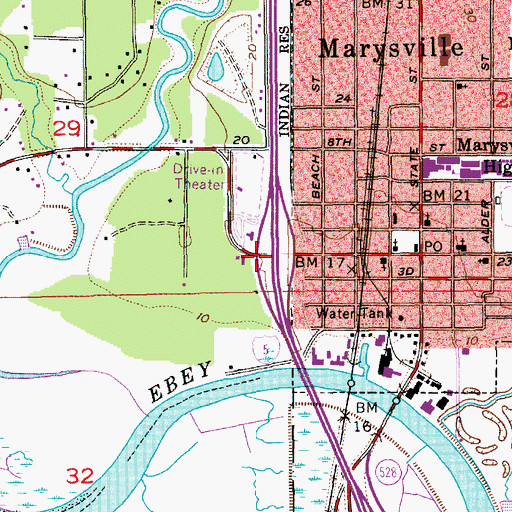 Topographic Map of Interchange 199, WA