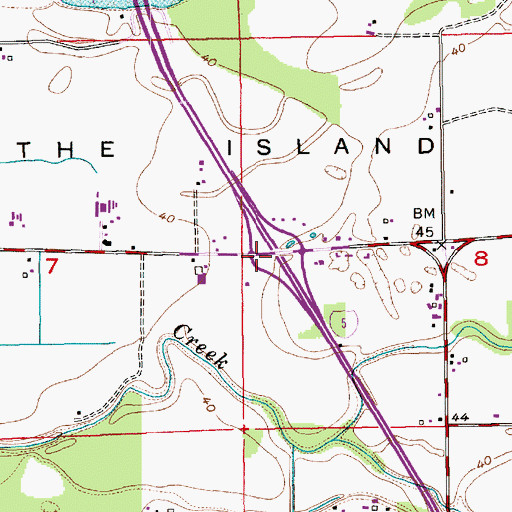 Topographic Map of Interchange 208, WA