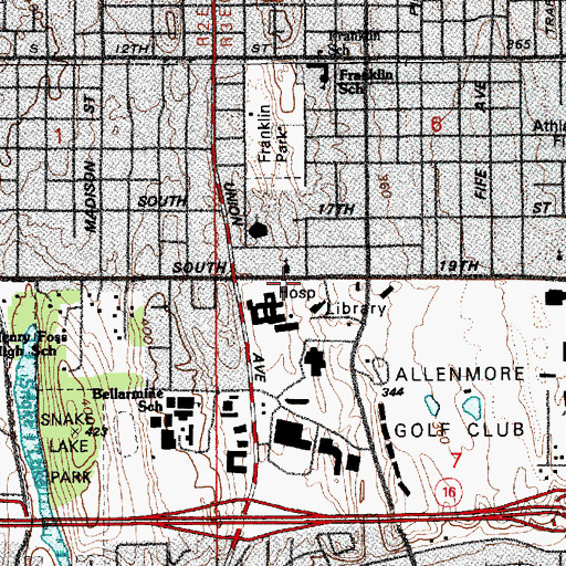 Topographic Map of Gloria Dei Lutheran Church, WA