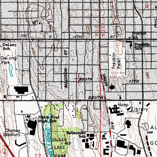 Topographic Map of Good Hope Community Church, WA